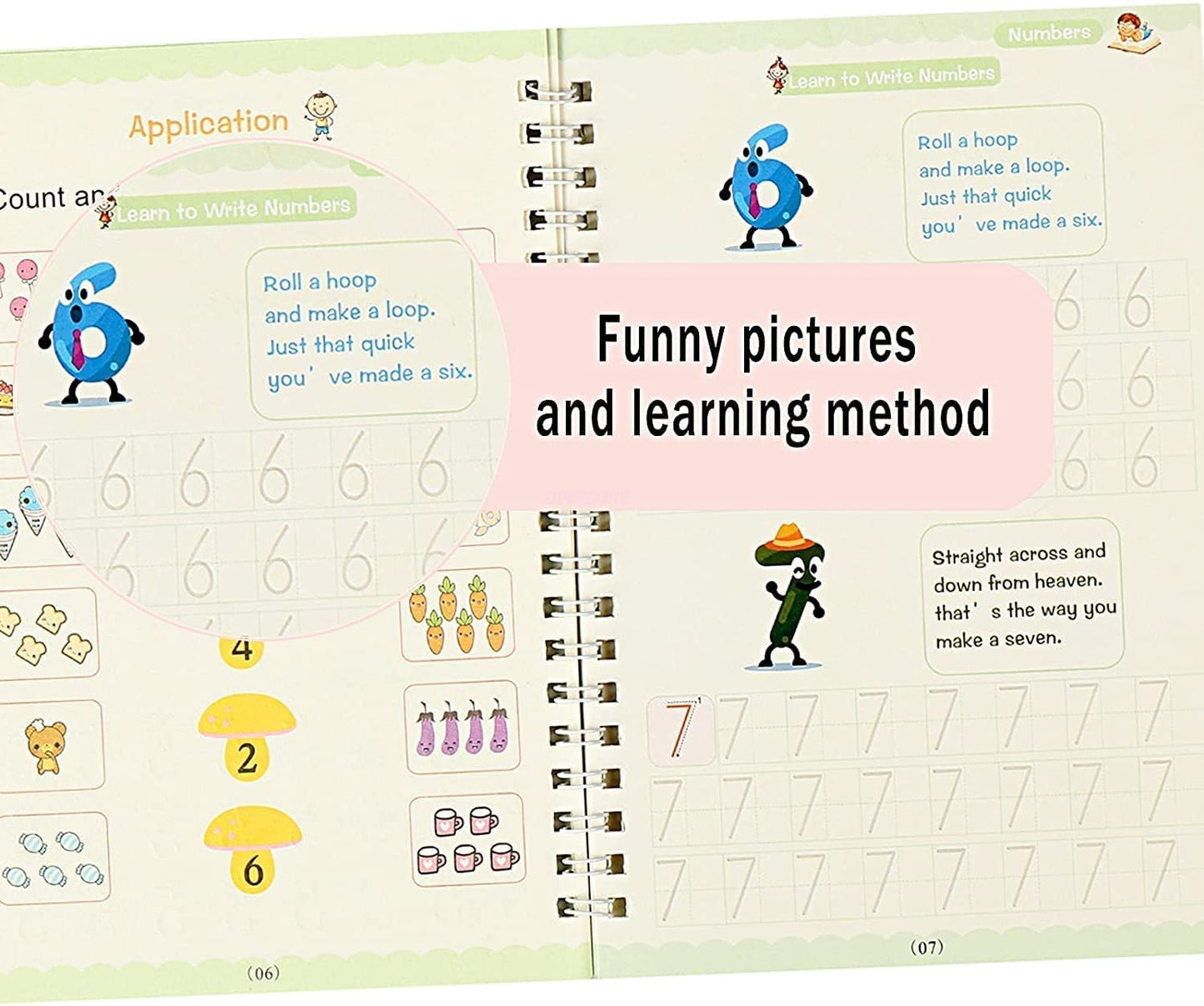 Sank Magic Book Magic Practice Copybook (4 BOOK + 10 REFILL+ 1Pen 1+Grip)