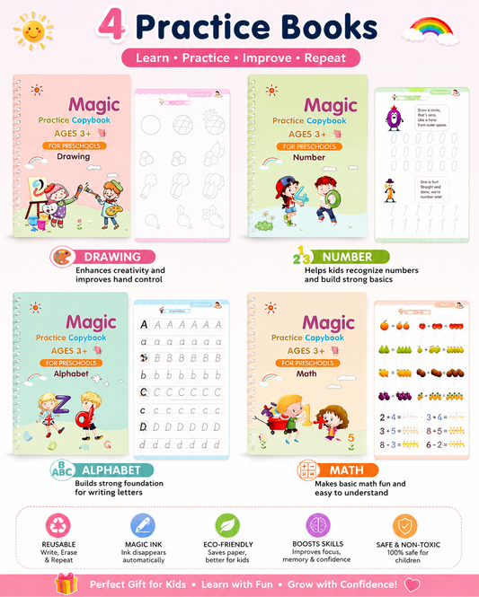✍️ SANK Magic Copybook Set  Improve Handwriting in Just 15 Minutes a Day