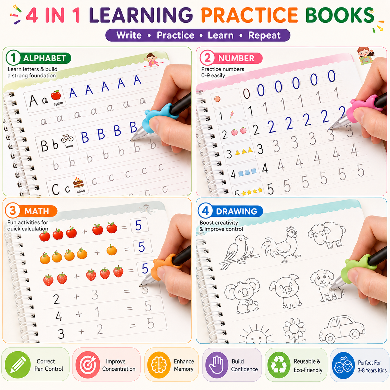 ✍️ SANK Magic Copybook Set  Improve Handwriting in Just 15 Minutes a Day